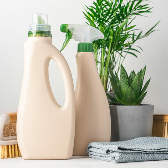 Eco-friendly bottled cleaning products